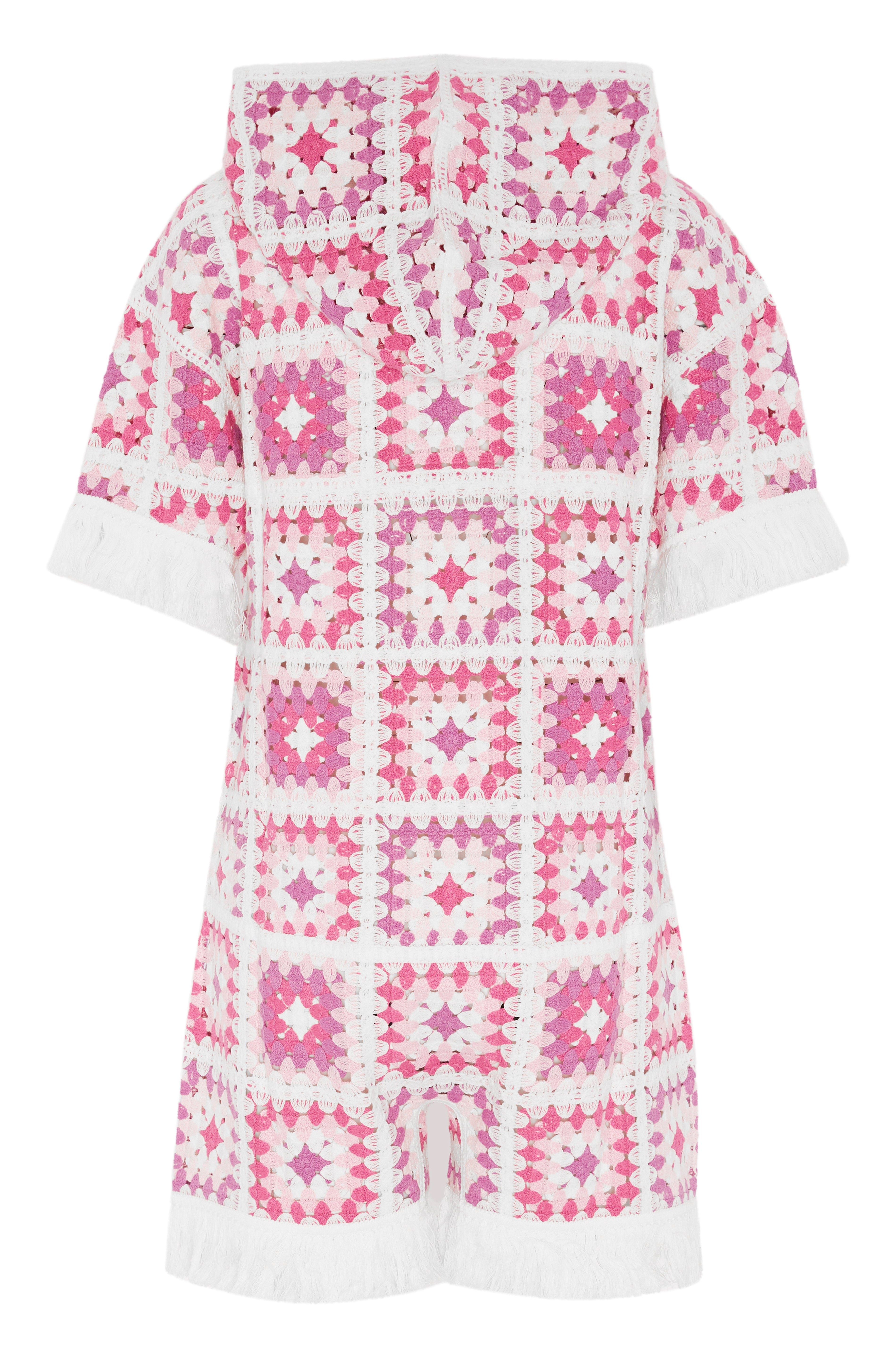 Crochet Short Jumpsuit Pink