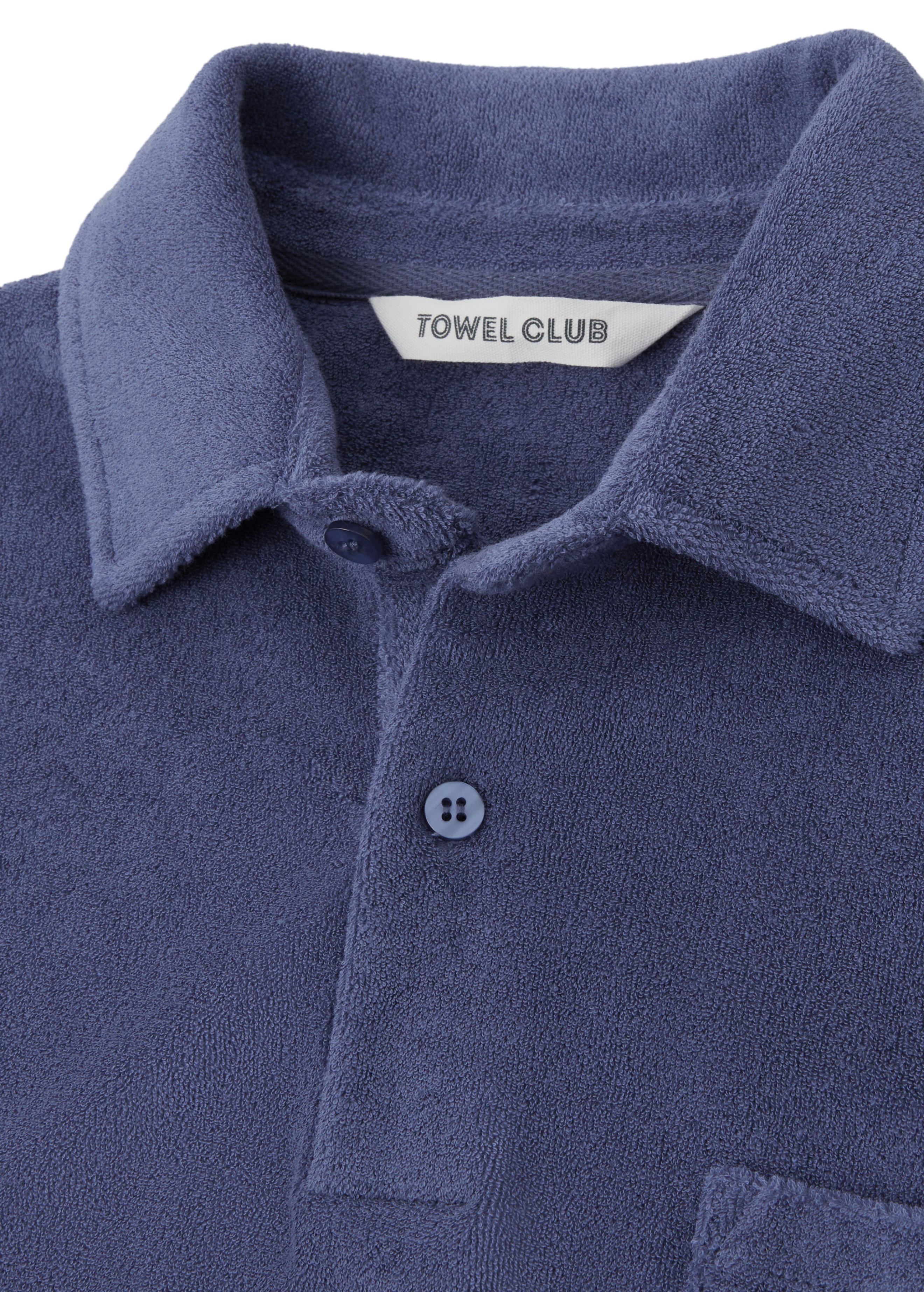 Towel Club Longsleeve Polo Shirt Dusty Navy