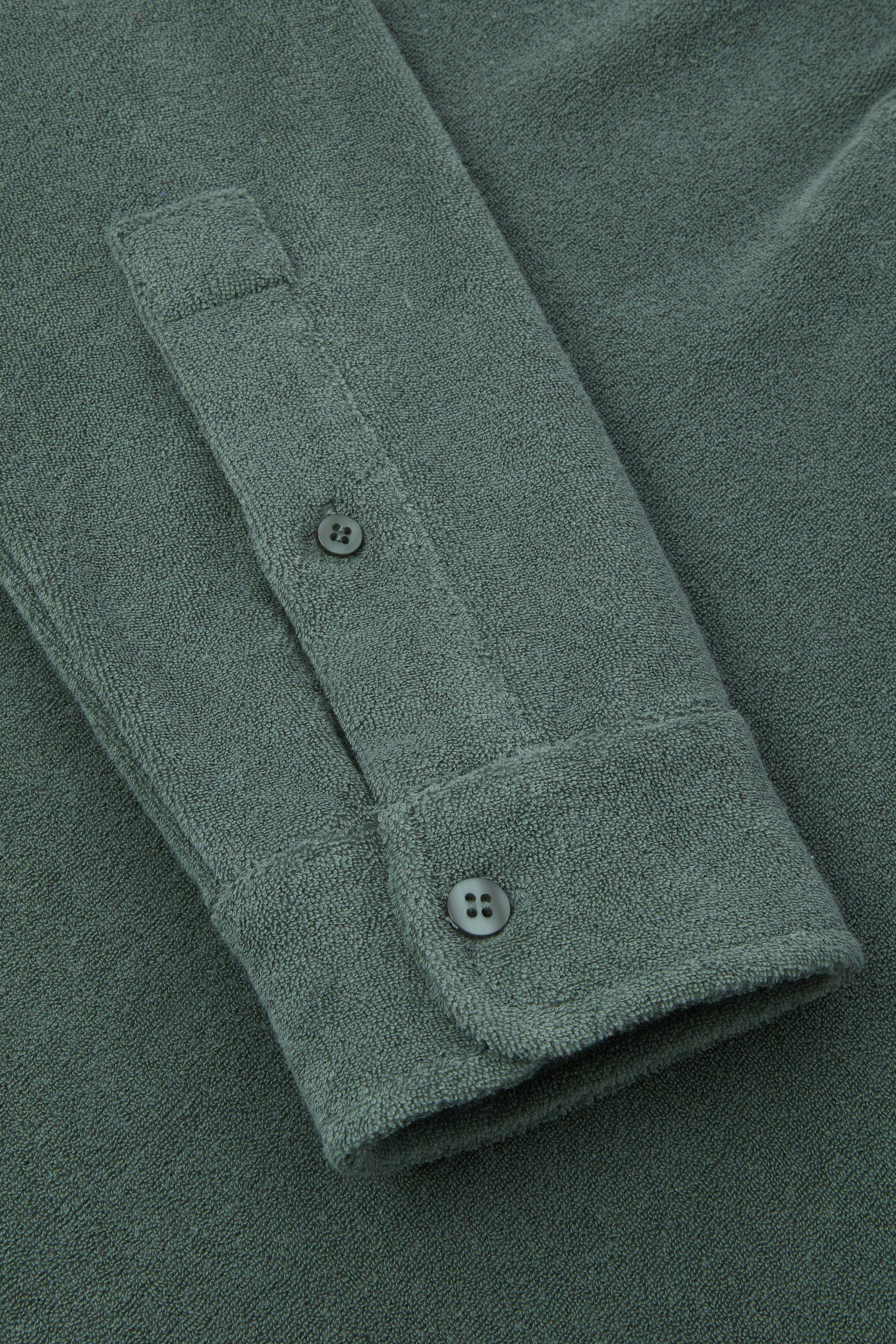 Towel Club Longsleeve Polo Shirt Dusty Green