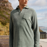 Towel Club Longsleeve Polo Shirt Dusty Green