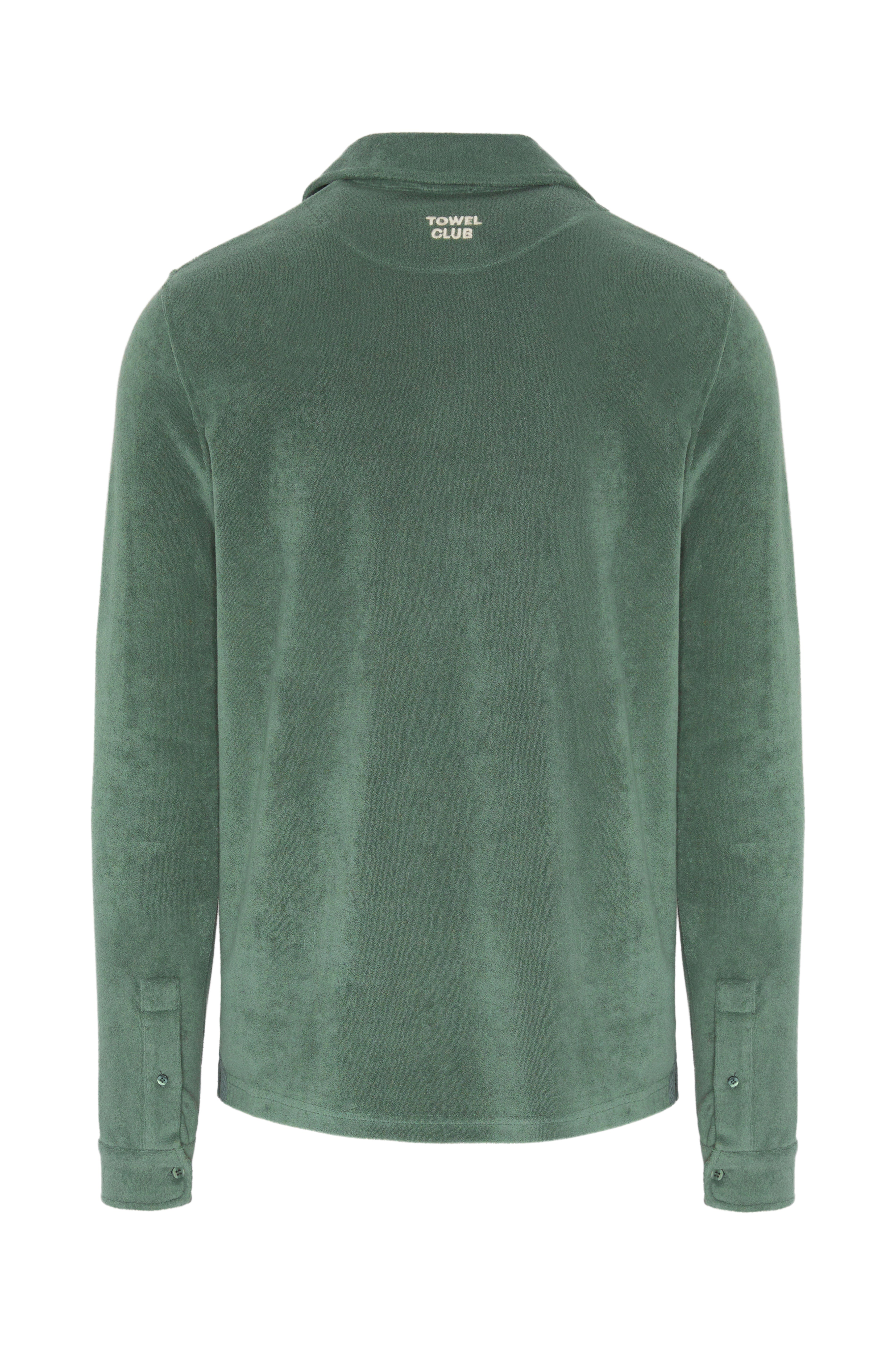 Towel Club Longsleeve Polo Shirt Dusty Green