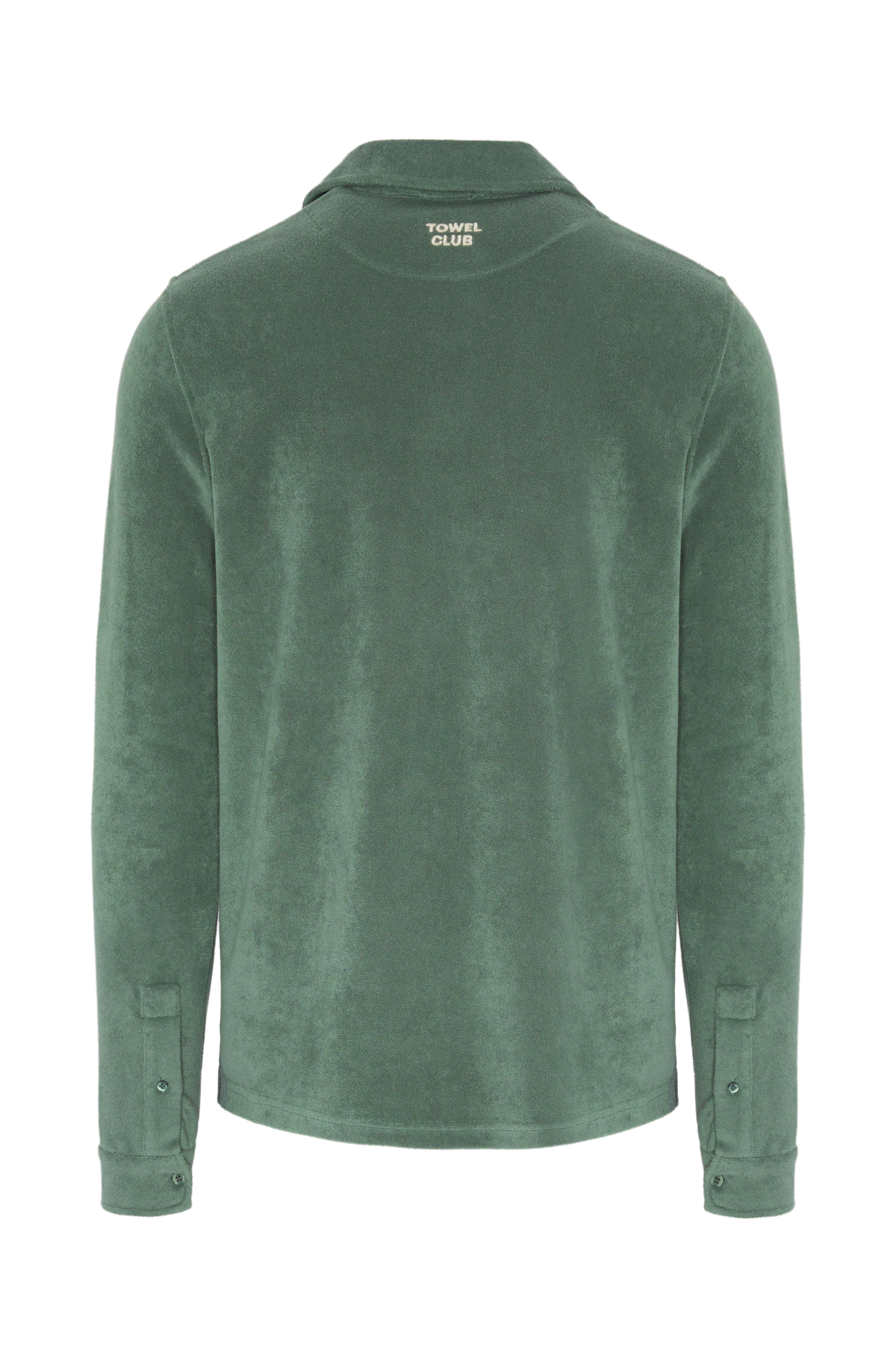 Towel Club Longsleeve Polo Shirt Dusty Green