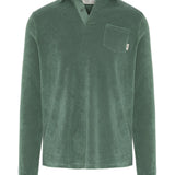 Towel Club Longsleeve Polo Shirt Dusty Green