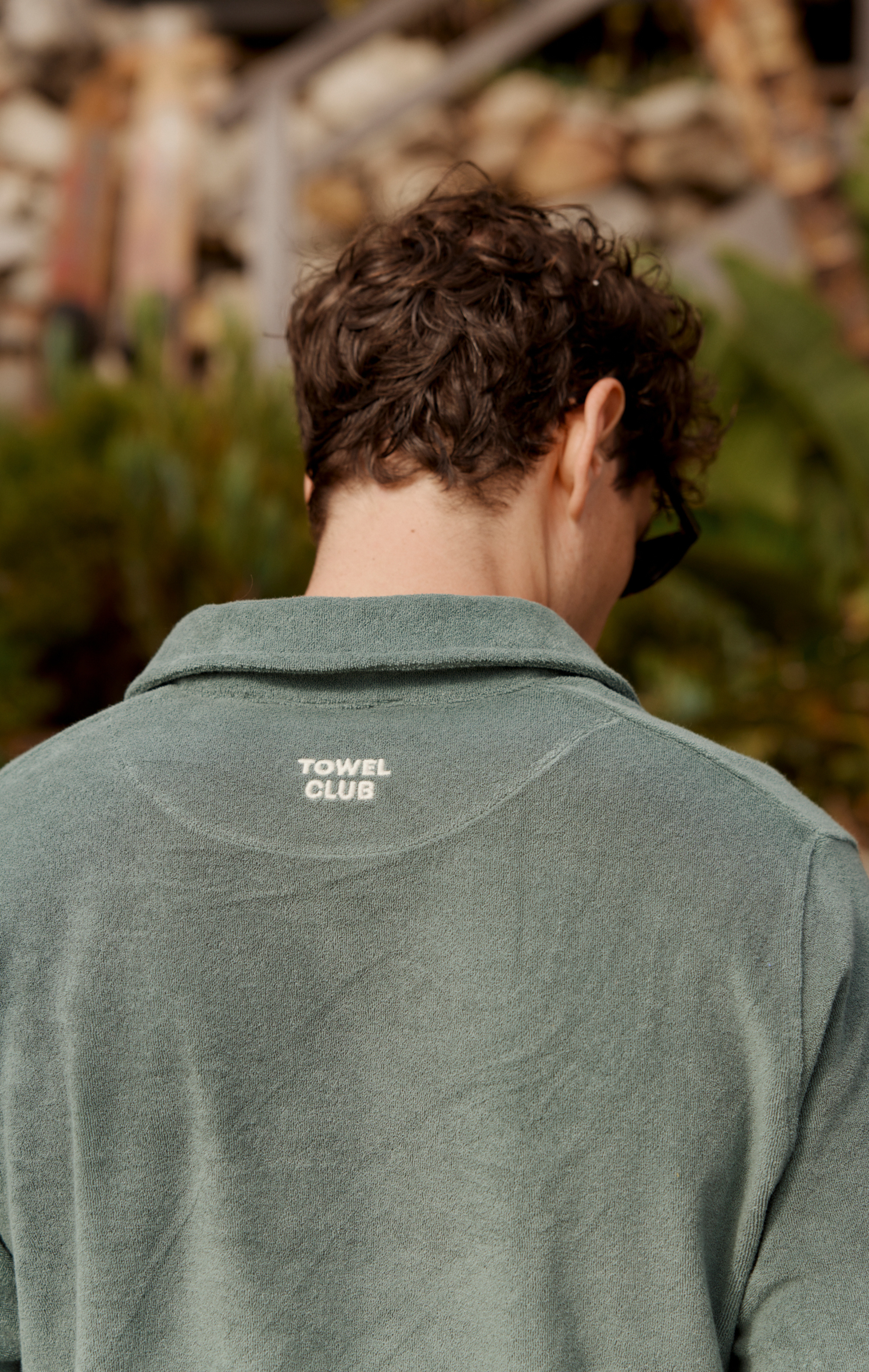 Towel Club Longsleeve Polo Shirt Dusty Green