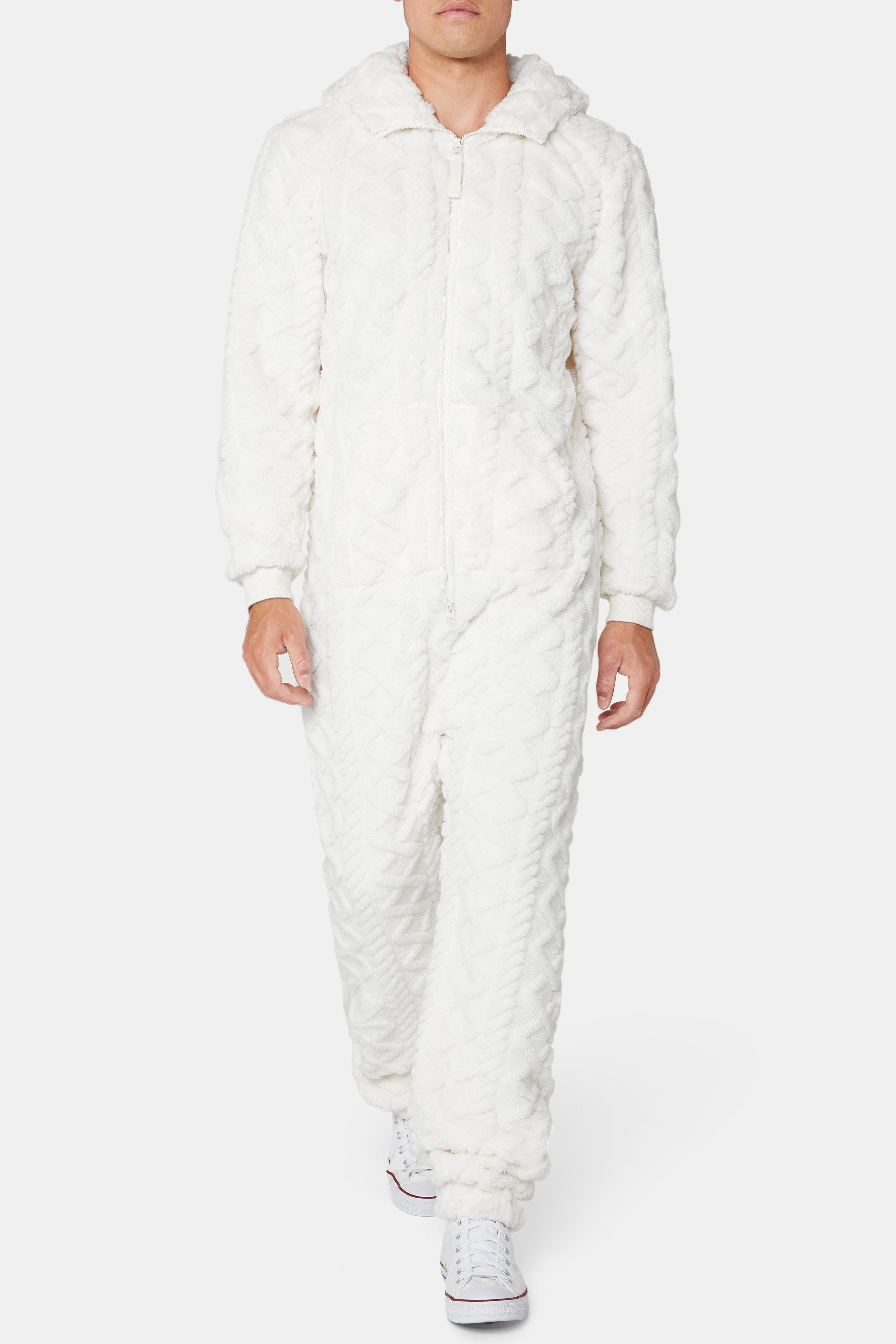 Puppy Cable Jumpsuit Off White