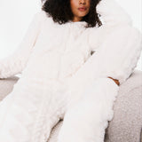 Puppy Cable Jumpsuit Off White