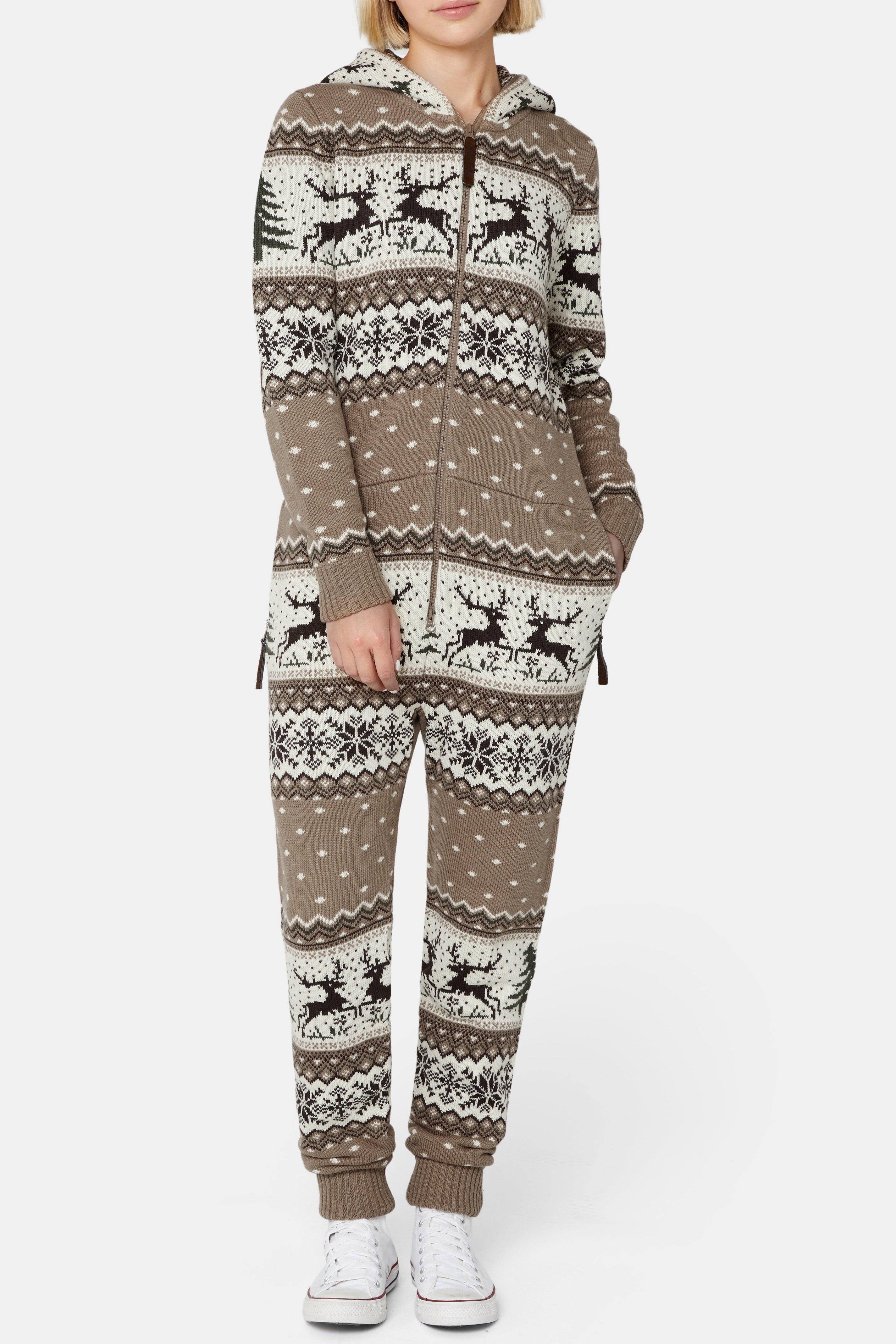 Holidays Are Coming Jumpsuit Brown