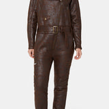 Biker Jumpsuit Brown