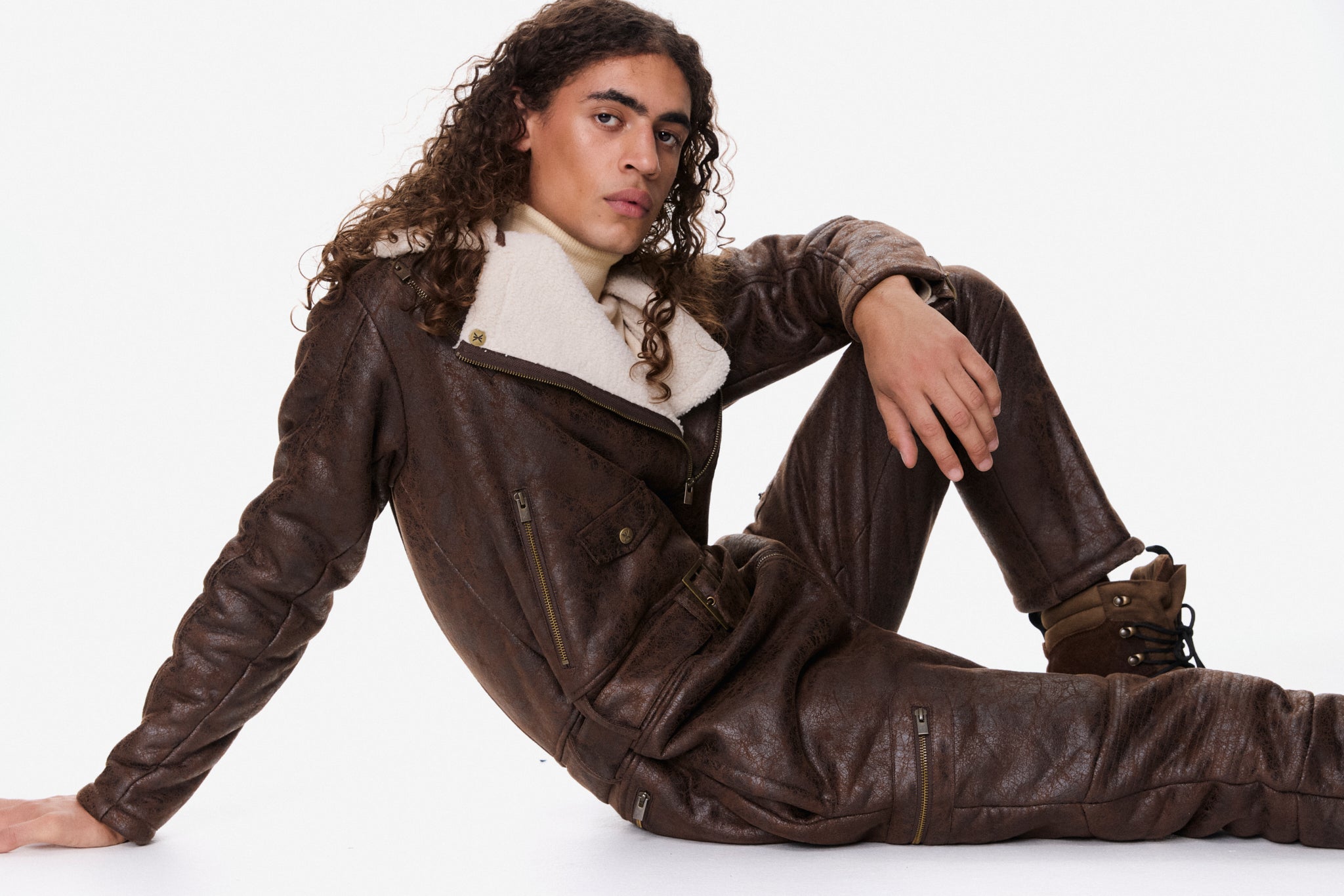 Biker Jumpsuit Brown