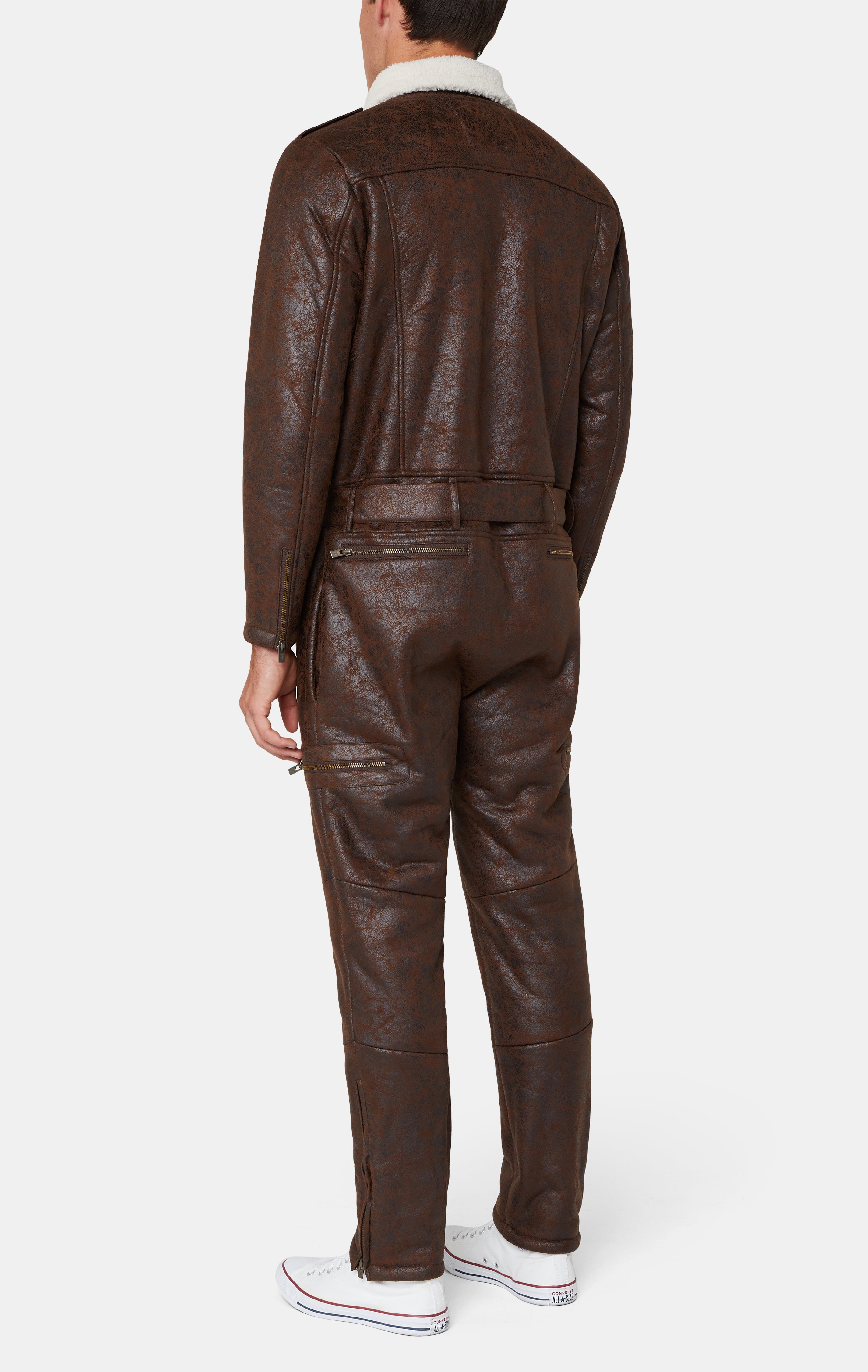 Biker Jumpsuit Brown