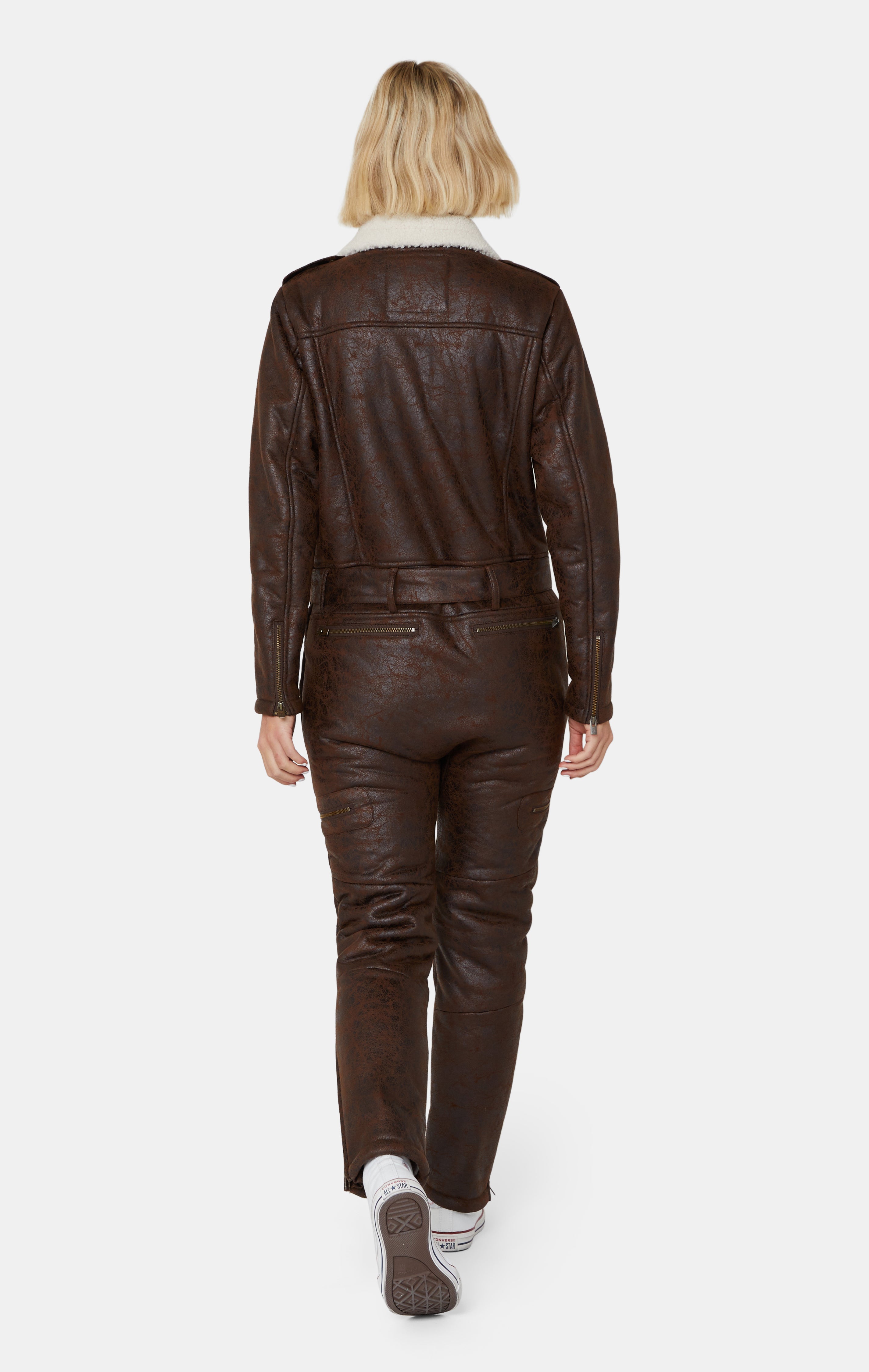 Biker Jumpsuit Brown