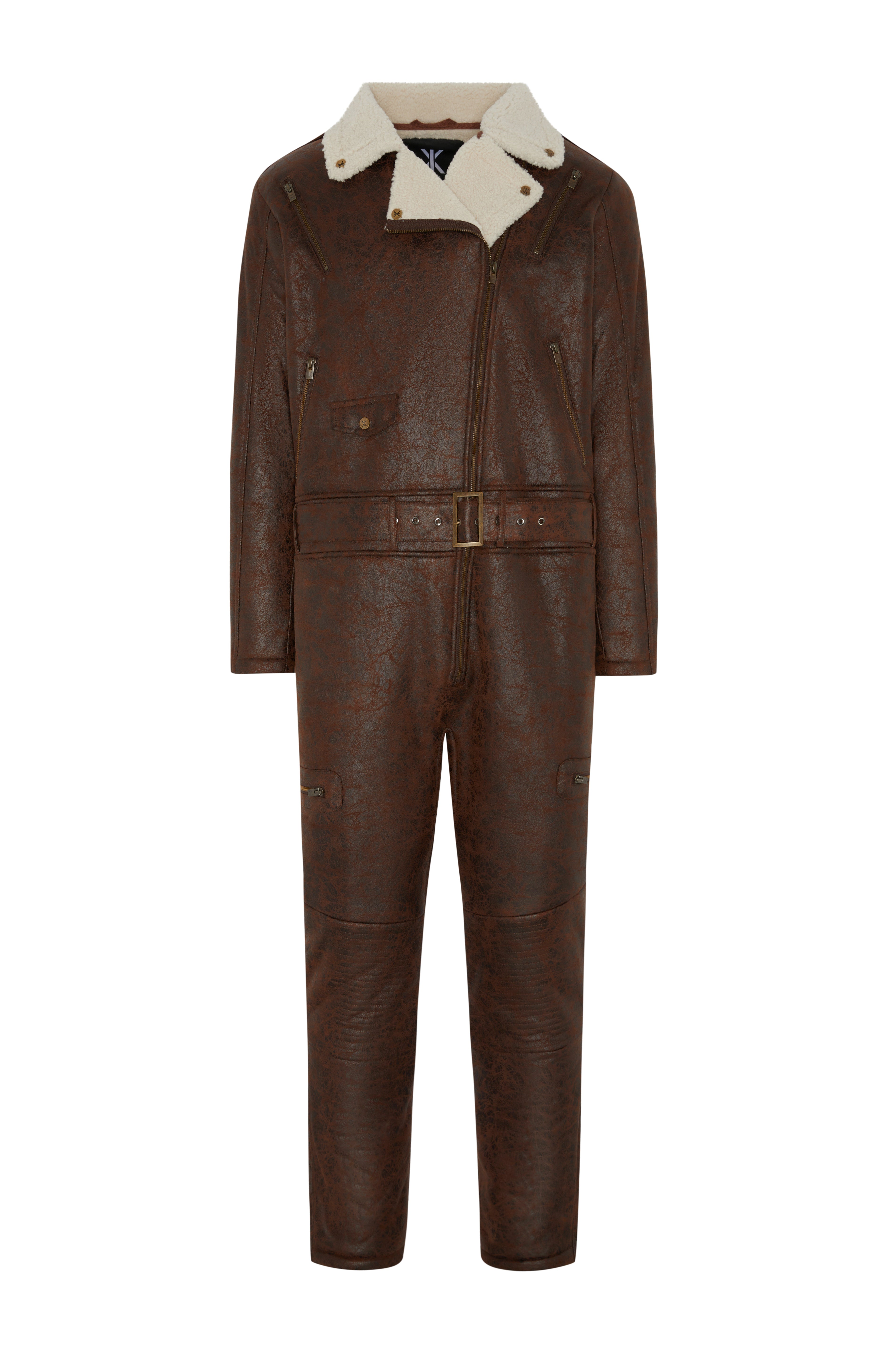 Biker Jumpsuit Brown