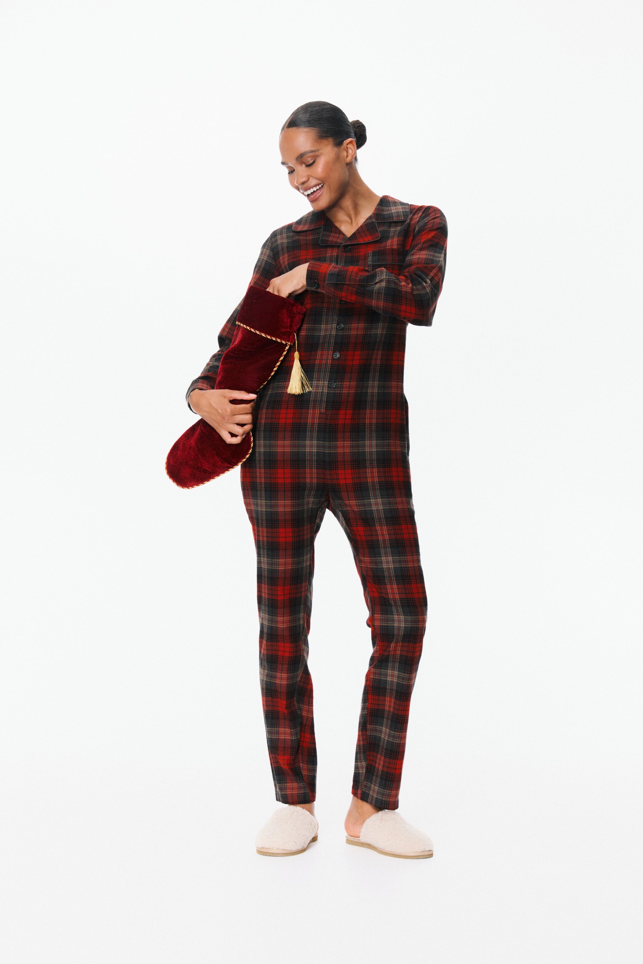 The Checked Pyjamas Jumpsuit Red