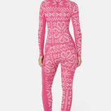 Baselayer Fitted Jumpsuit Pink