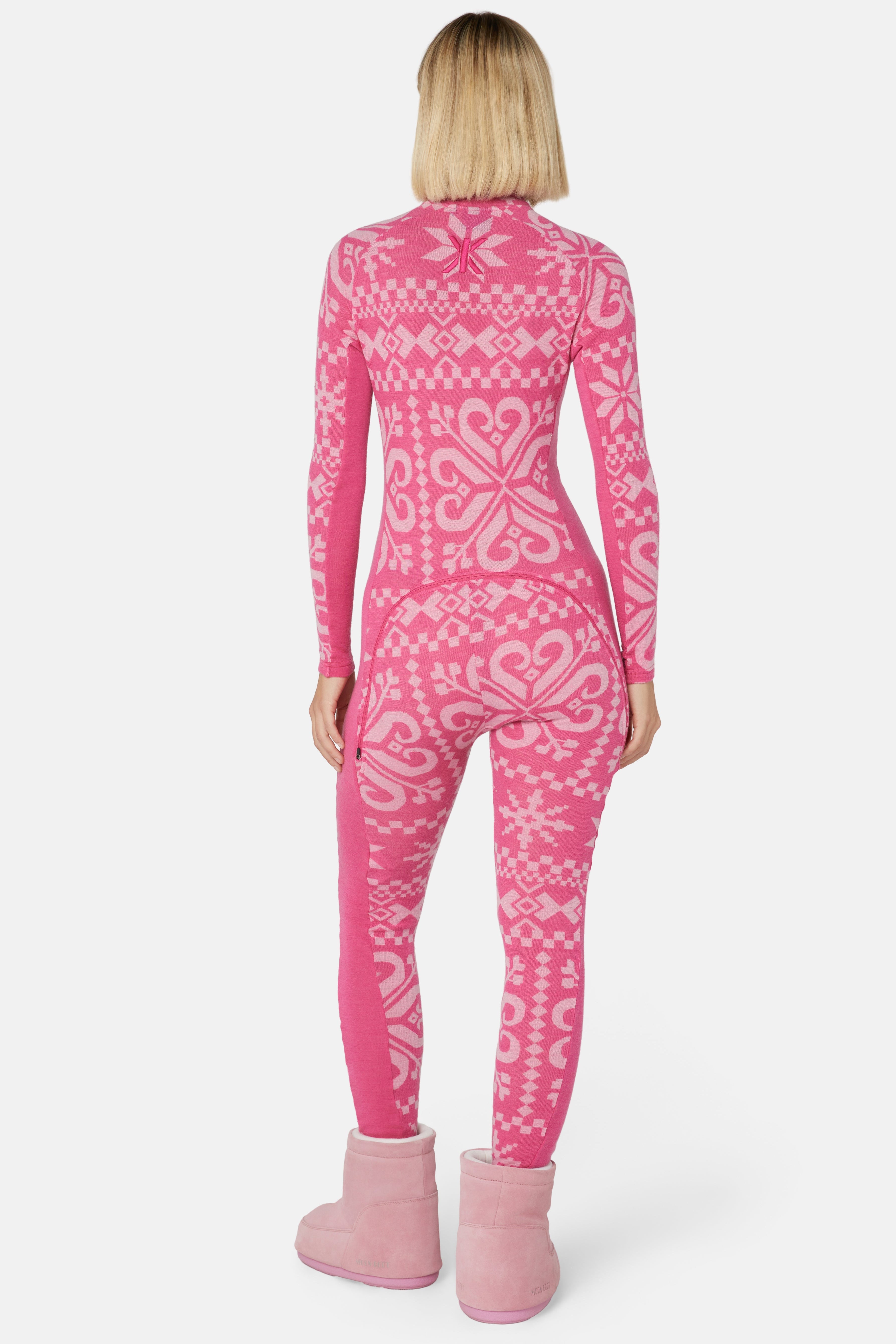 Baselayer Fitted Jumpsuit Pink