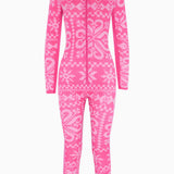 Baselayer Fitted Jumpsuit Pink