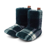 Puppy Slippers Green Check