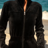 Cord Loose Jumpsuit Black