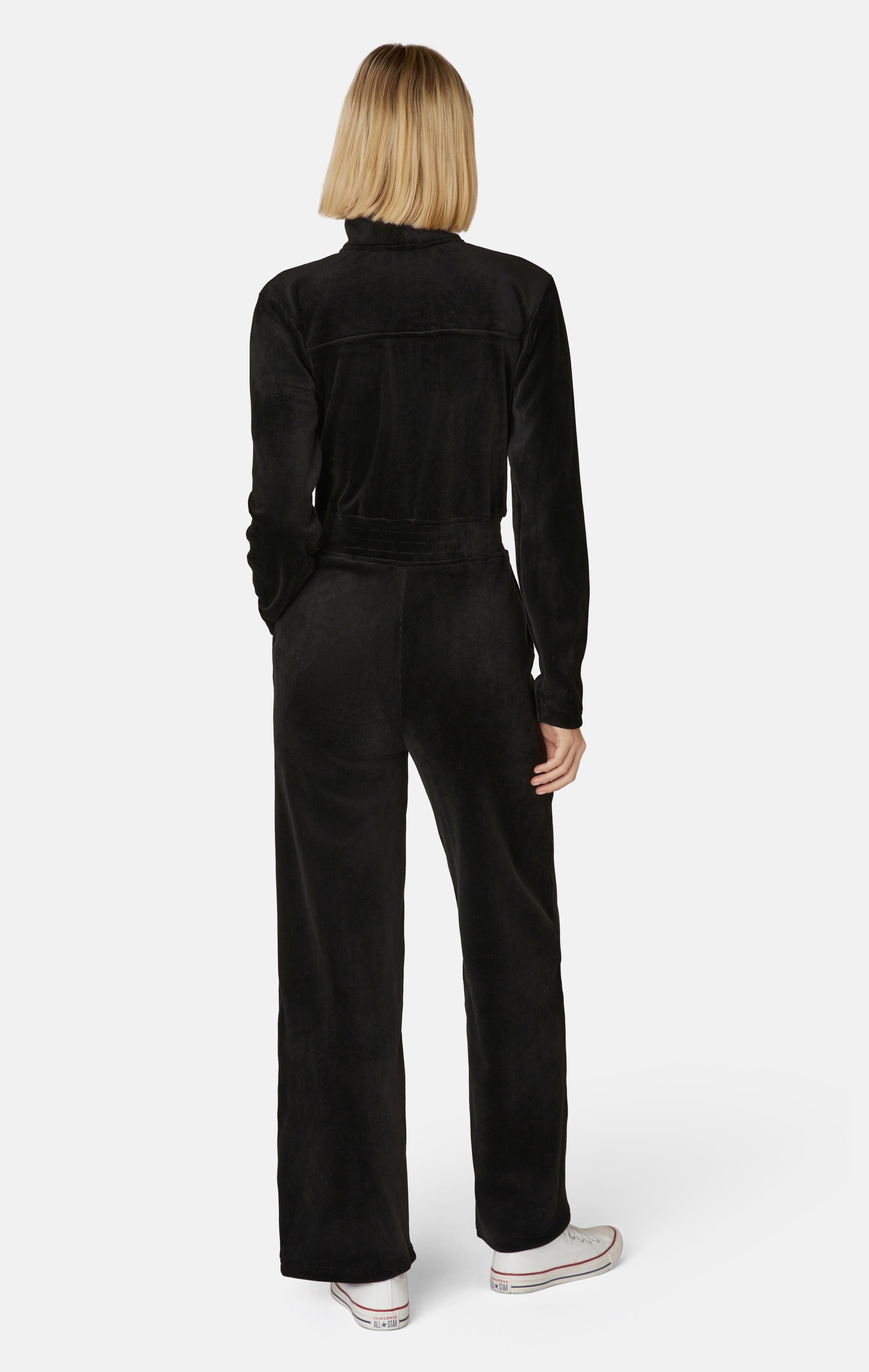 Cord Loose Jumpsuit Black