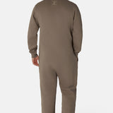 The Straight Leg Jogger Jumpsuit Brown