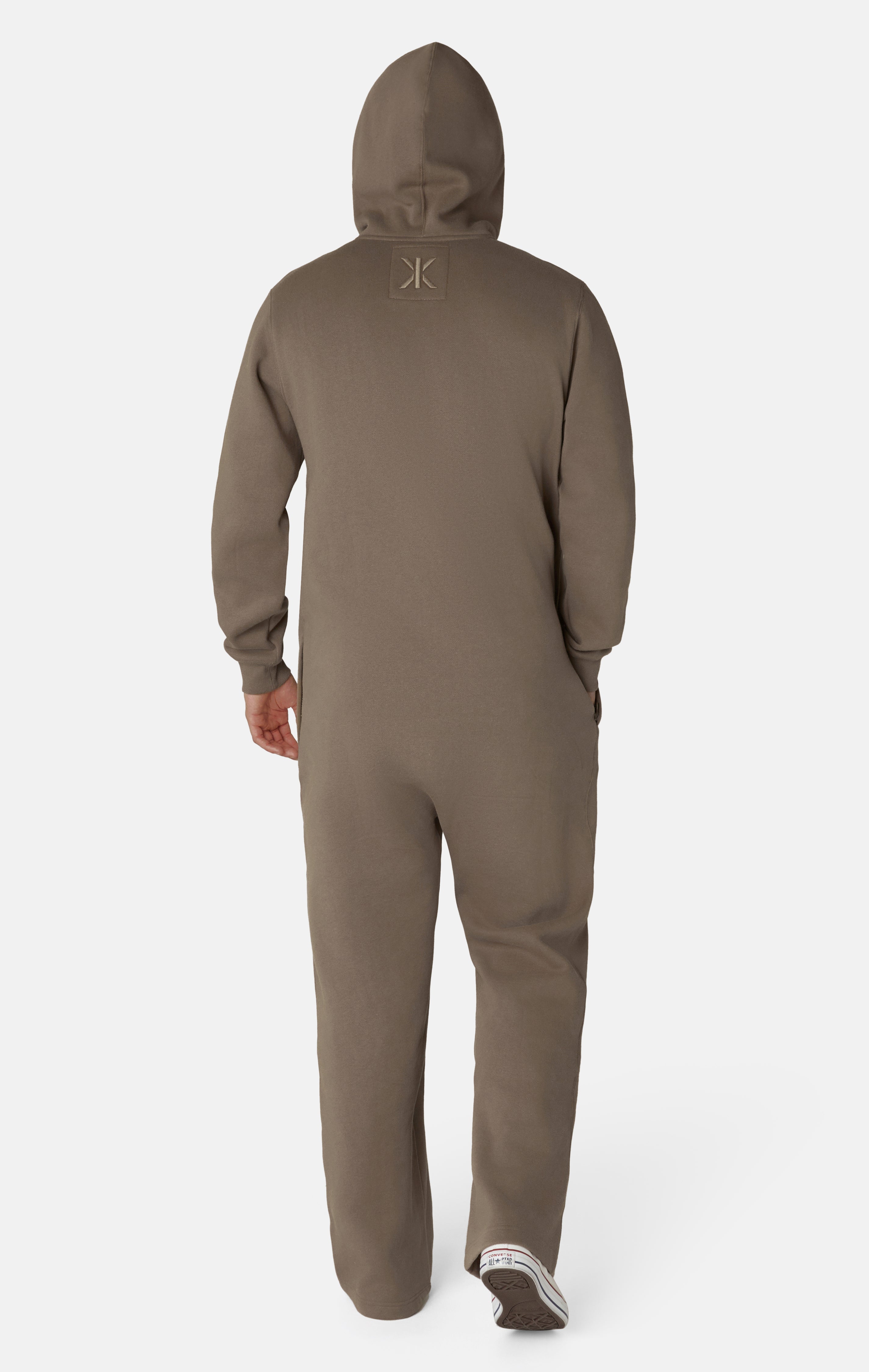 The Straight Leg Jogger Jumpsuit Brown