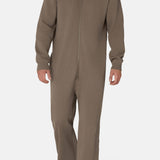 The Straight Leg Jogger Jumpsuit Brown
