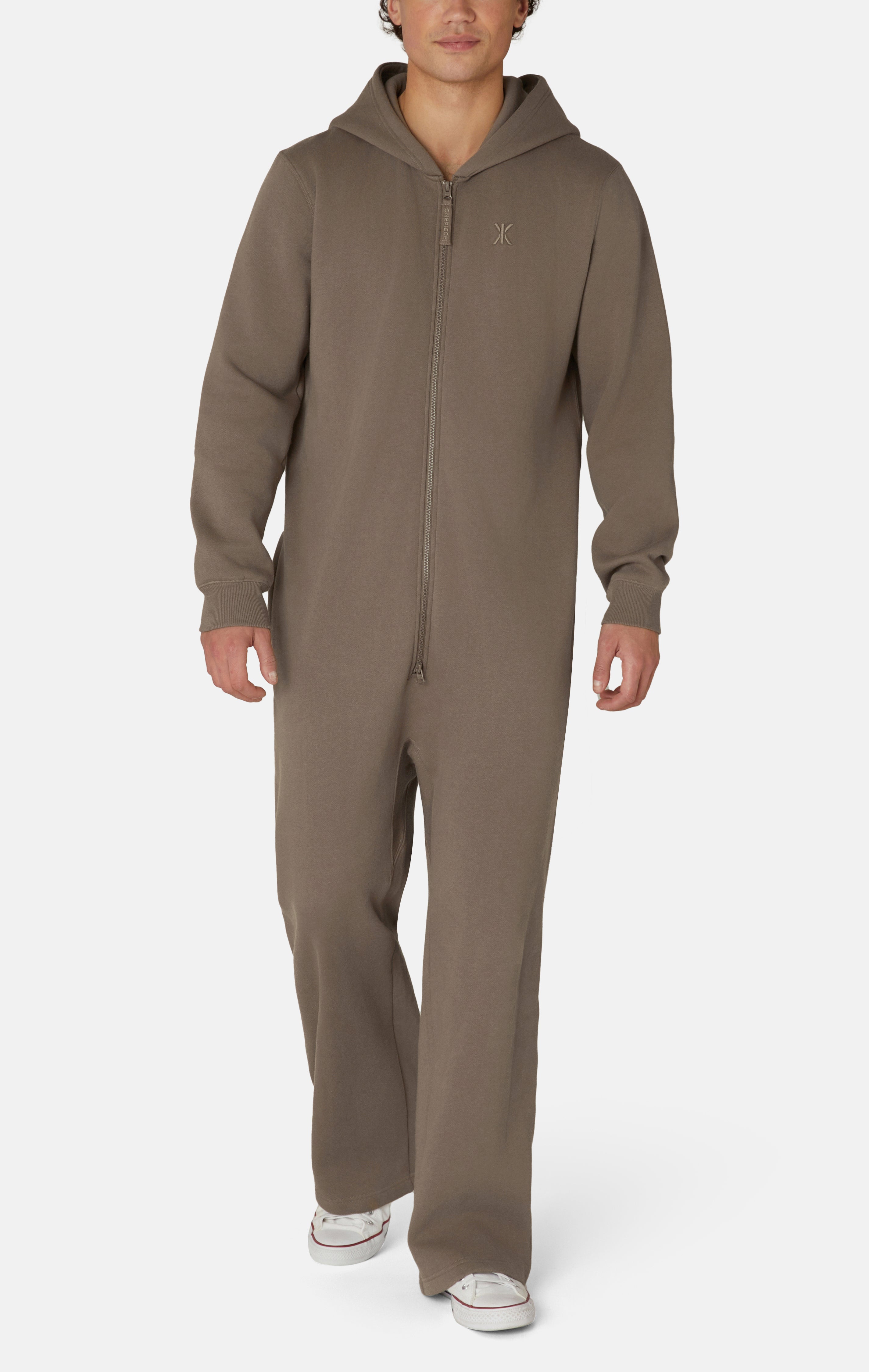 The Straight Leg Jogger Jumpsuit Brown