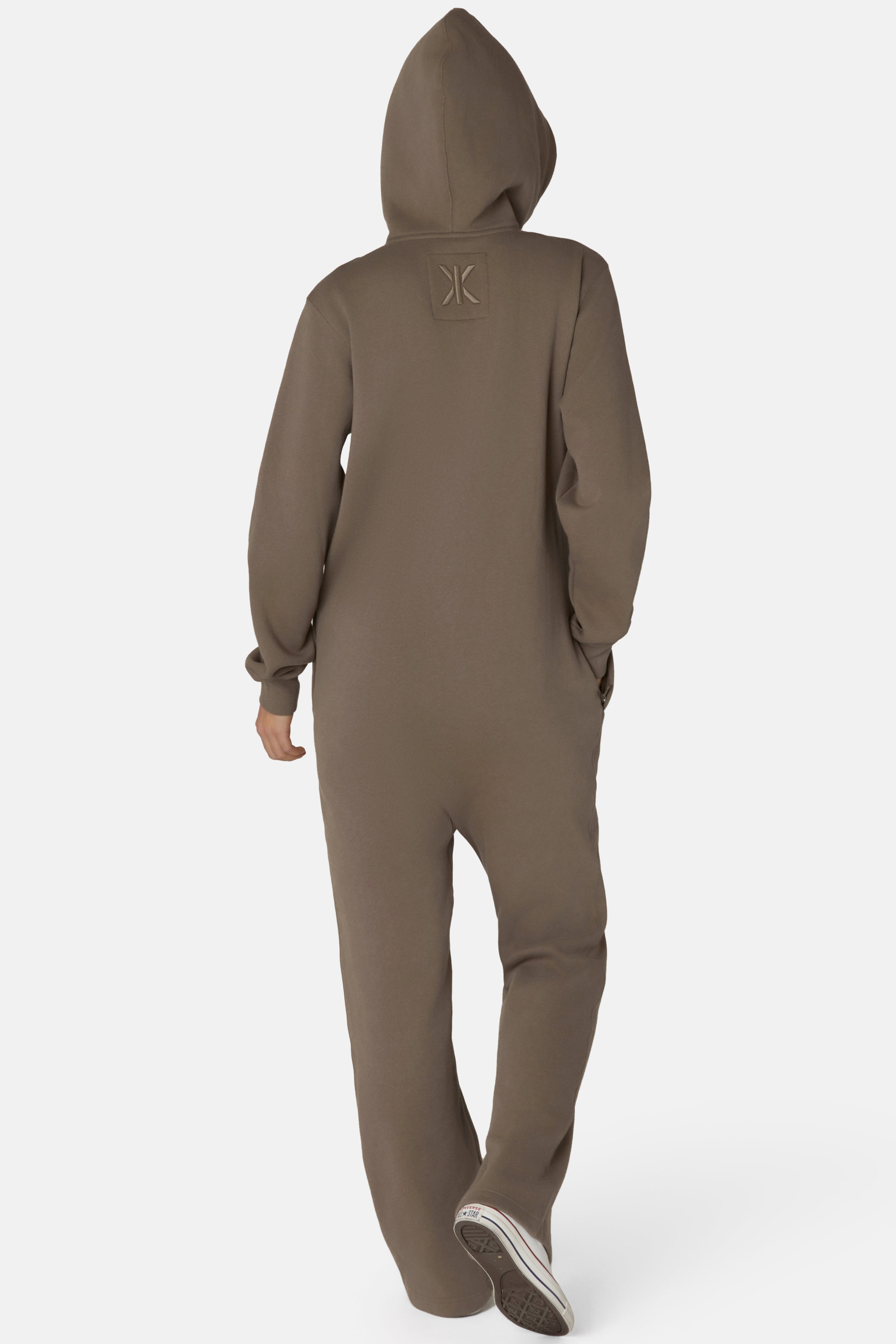 The Straight Leg Jogger Jumpsuit Brown