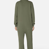 The Straight Leg Jogger Jumpsuit Light Olive