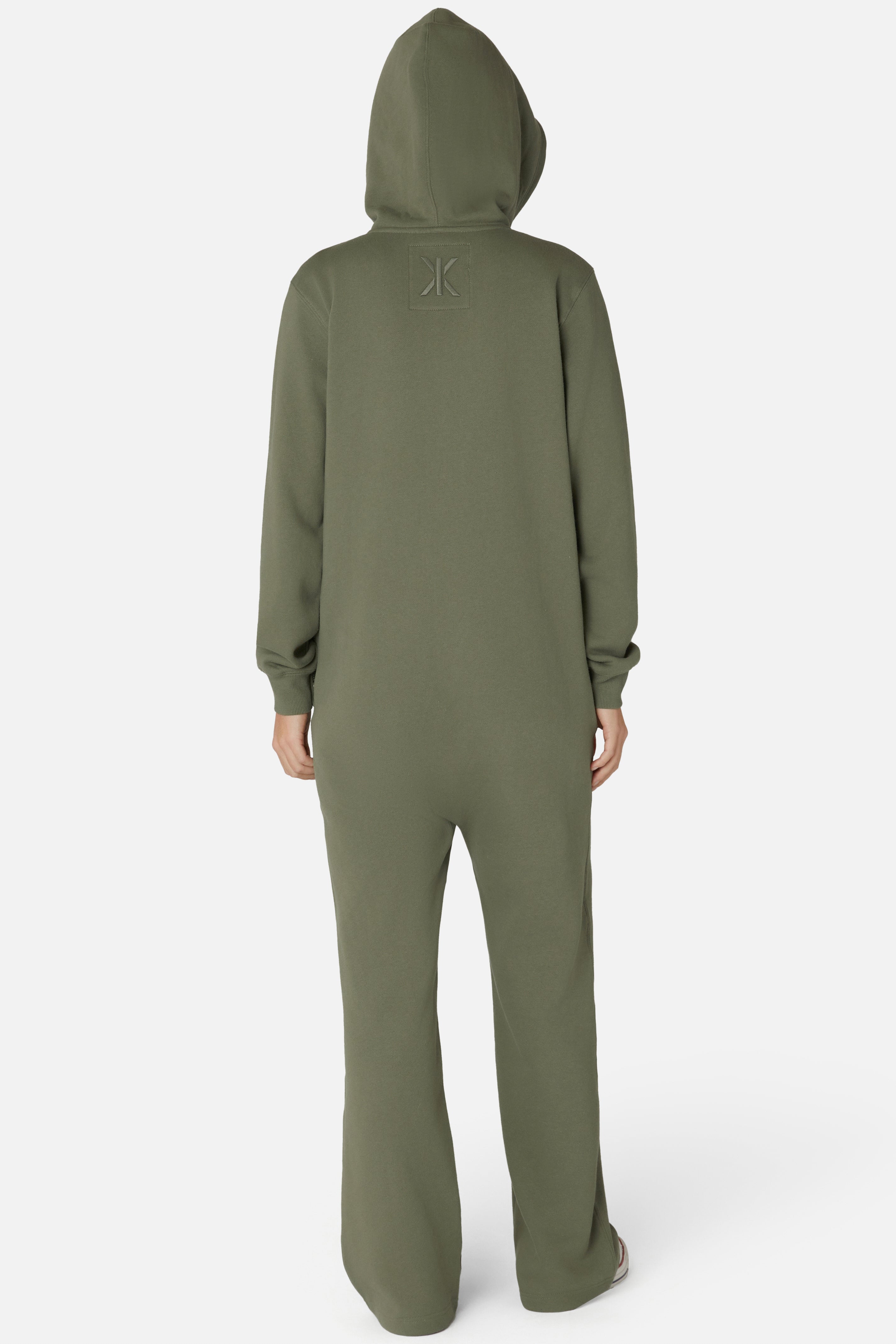 The Straight Leg Jogger Jumpsuit Light Olive