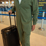 The Straight Leg Jogger Jumpsuit Light Olive
