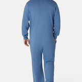 The Straight Leg Jogger Jumpsuit Mid Blue