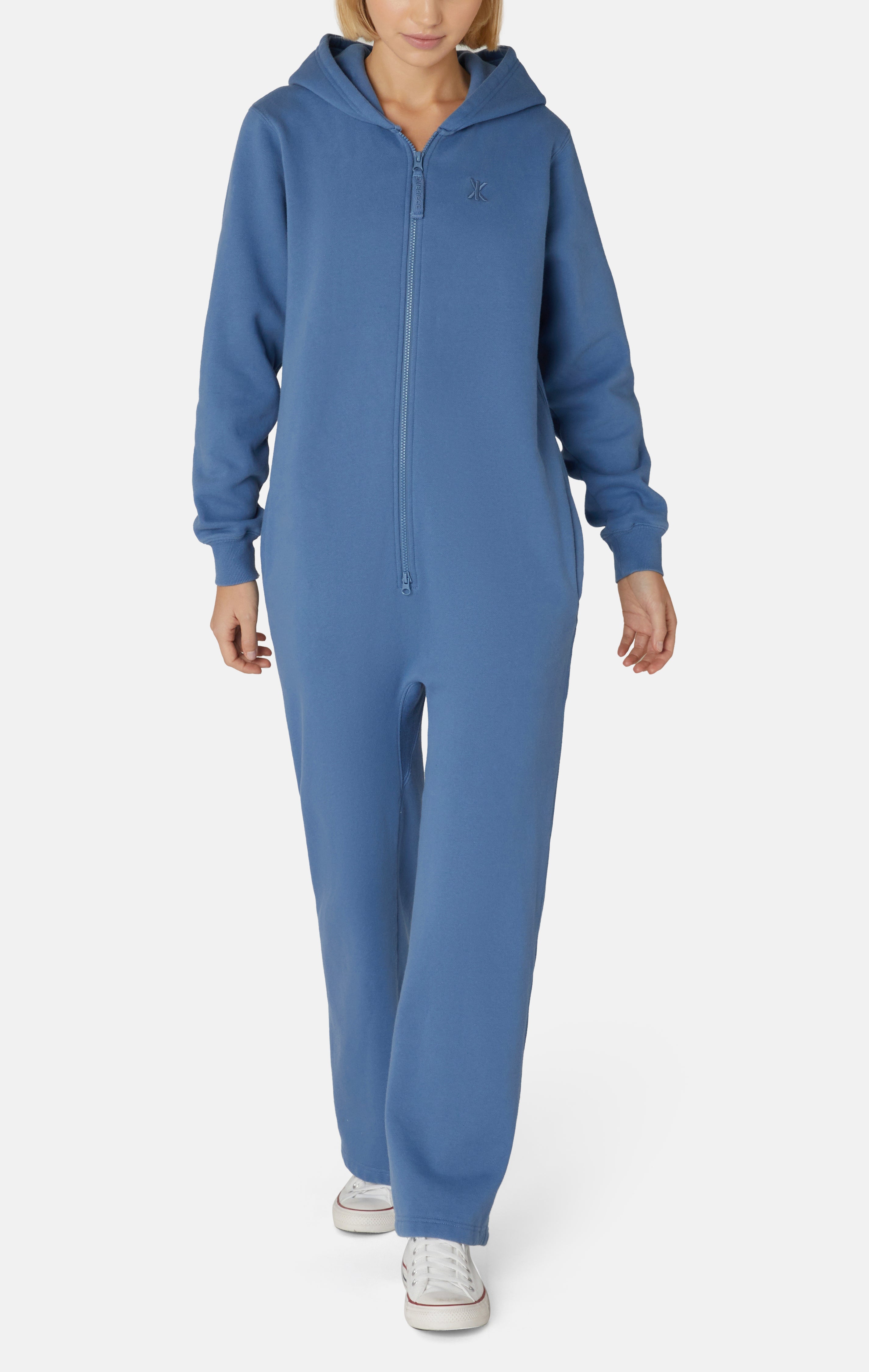 dium.★DU240509 2way straight one piece The Straight Leg Jogger Jumpsuit | Mid Blue – Onepiece
