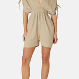 Boho Female Jumpsuit Light Beige