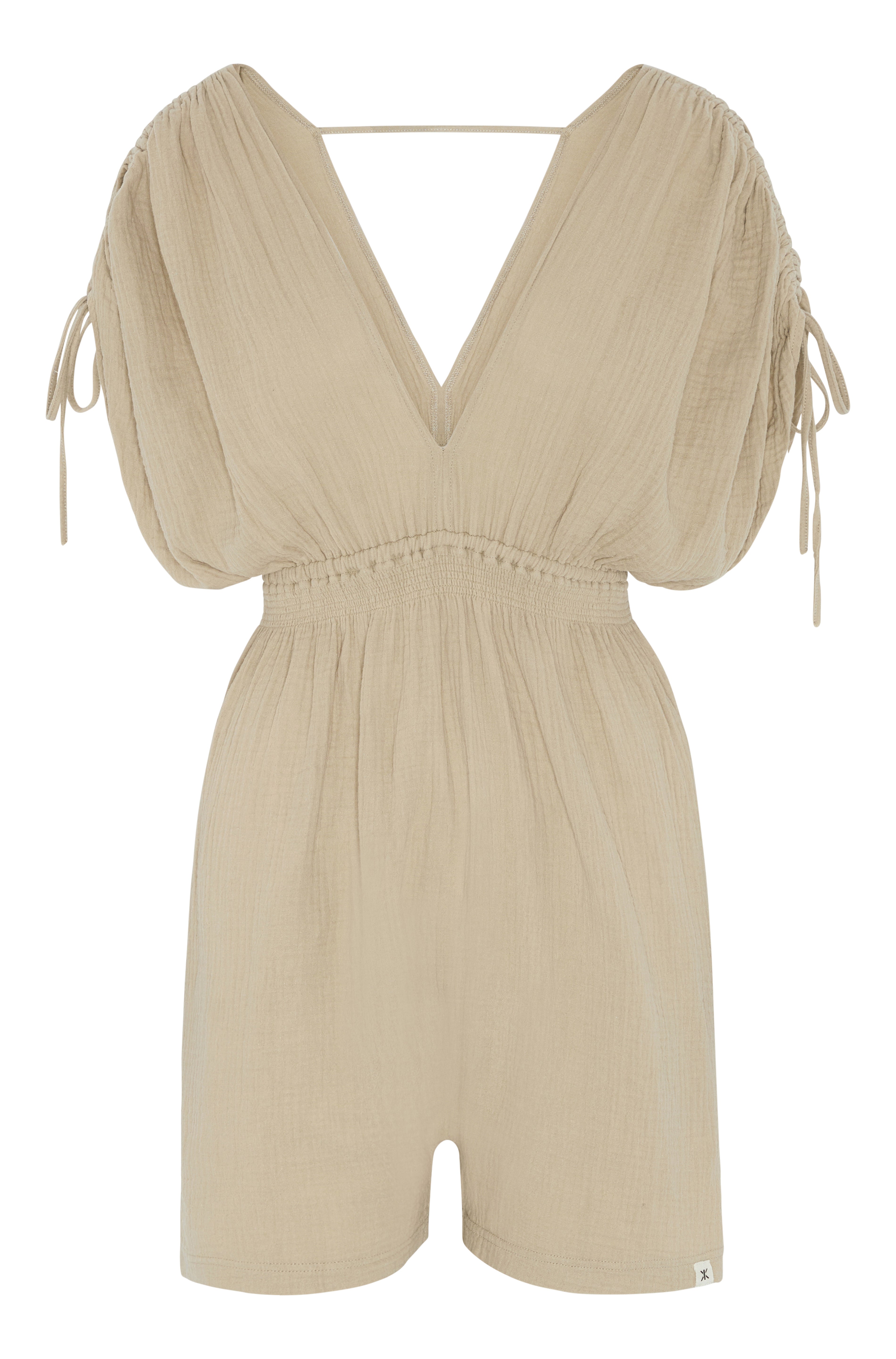Boho Female Jumpsuit Light Beige