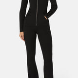 The Rib Highneck Jumpsuit Black