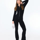The Rib Highneck Jumpsuit Black