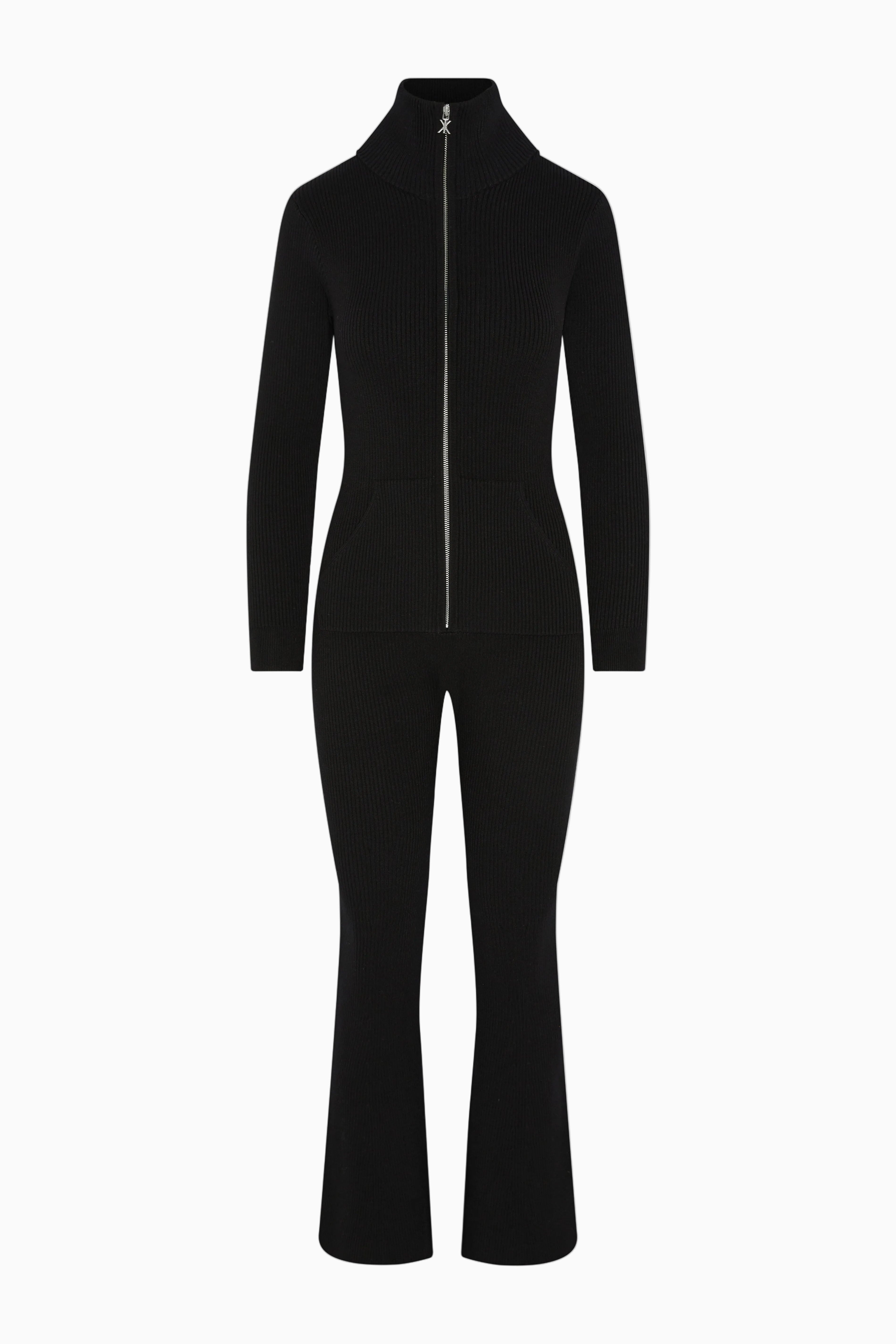 The Rib Highneck Jumpsuit Black