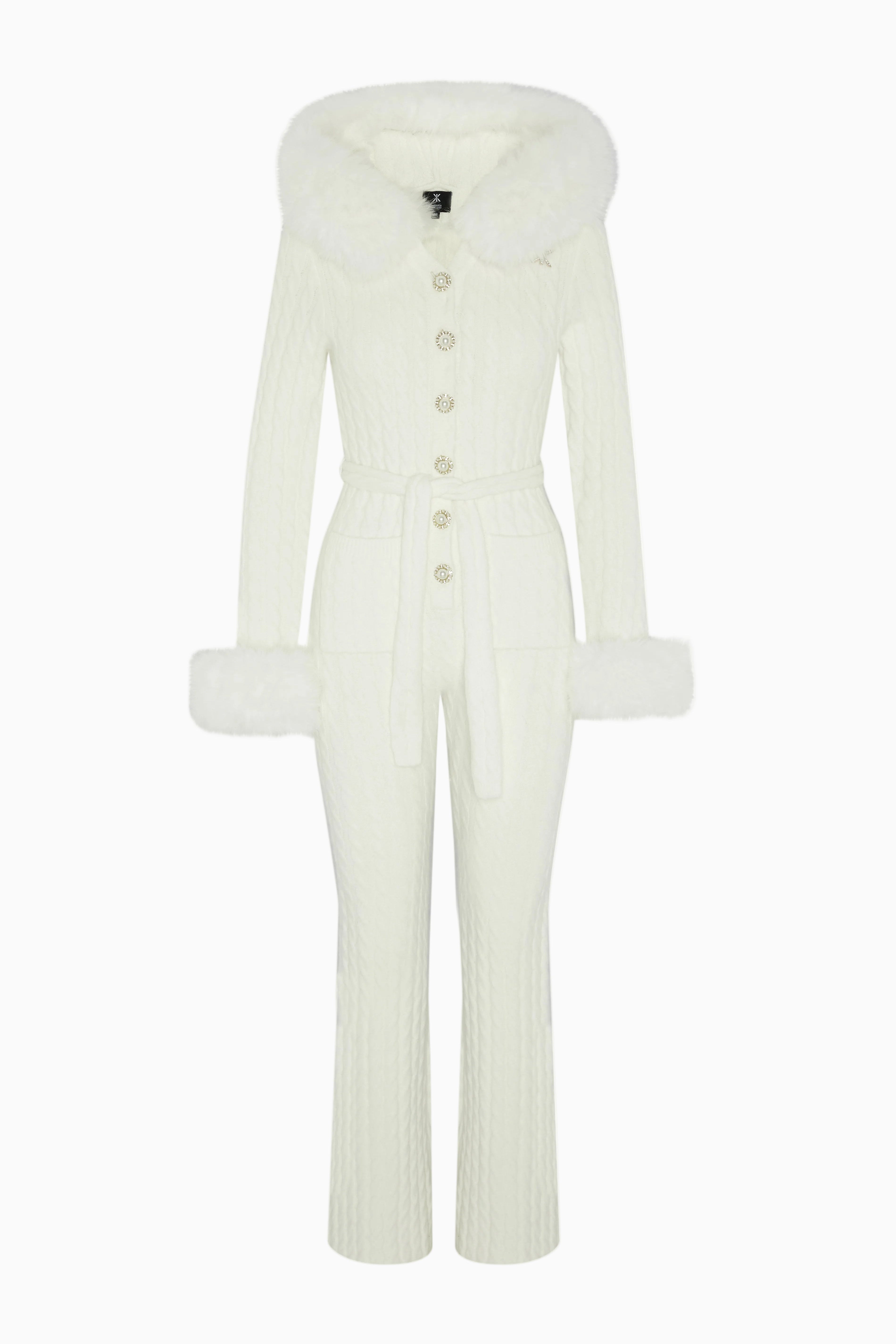 Chalet fitted Jumpsuit White