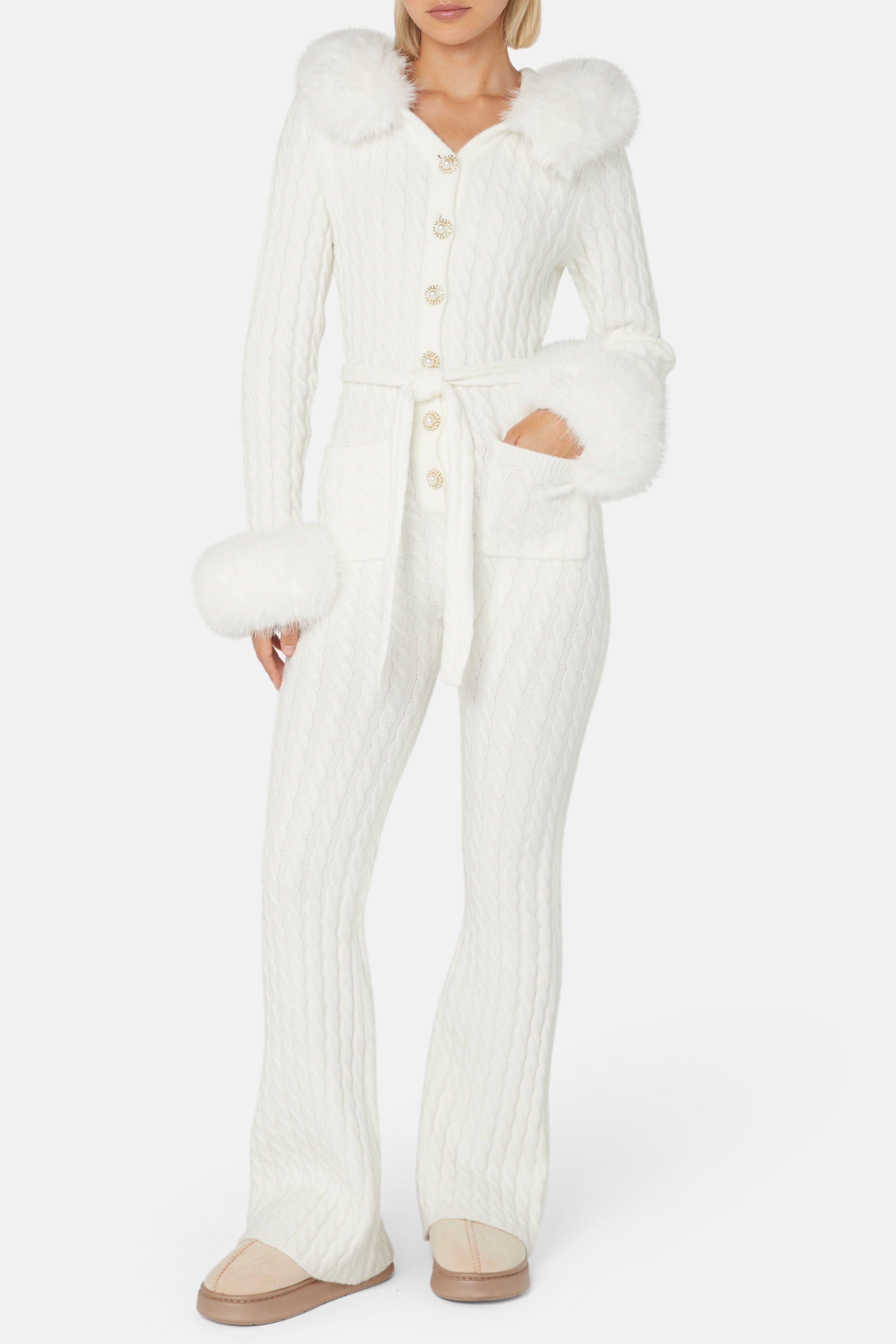 Chalet fitted Jumpsuit White