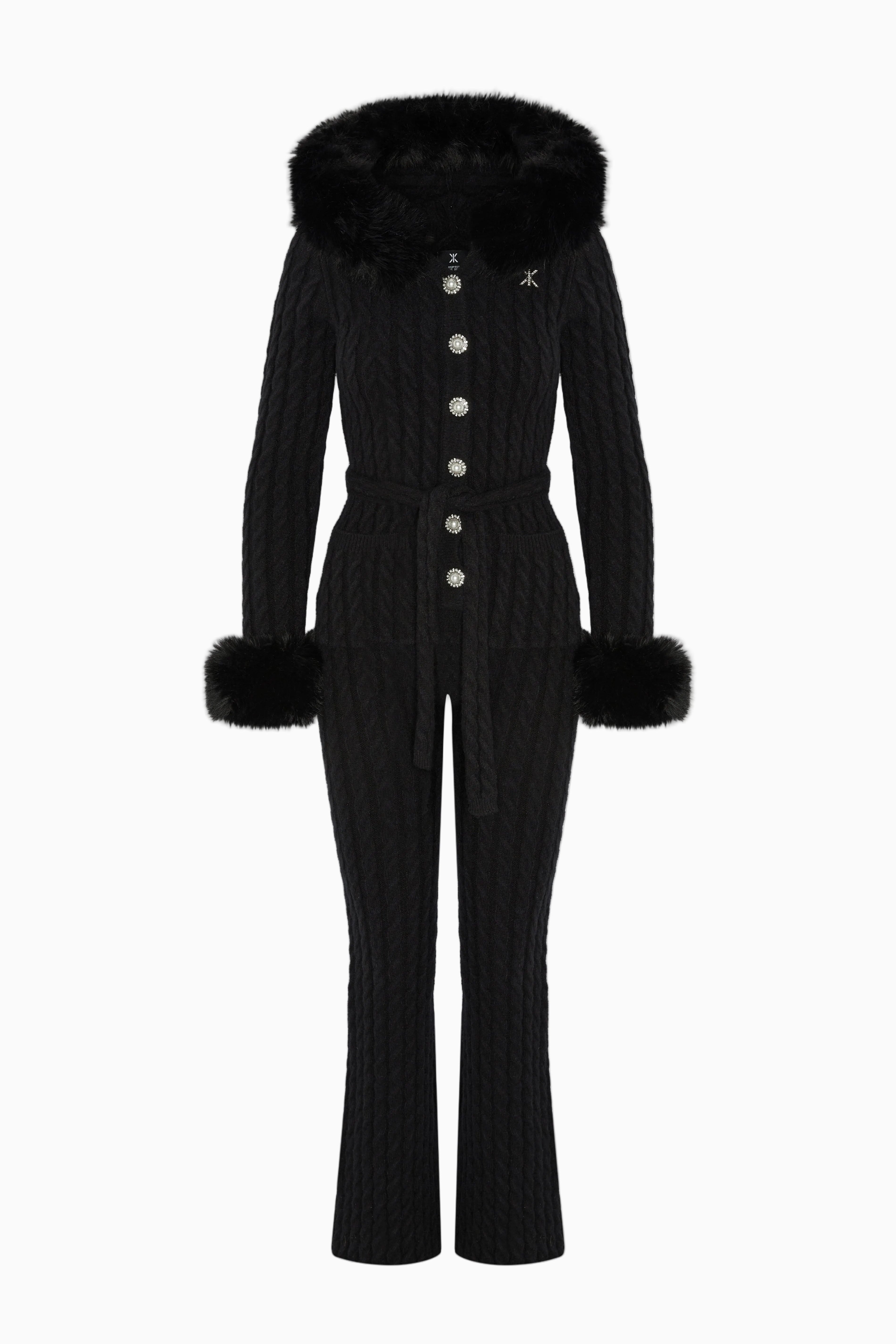 Chalet fitted Jumpsuit Black