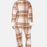 Check Female Jumpsuit Brown