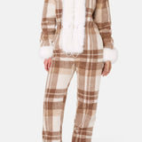 Check Female Jumpsuit Brown