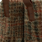Puppy Slippers Brown Check