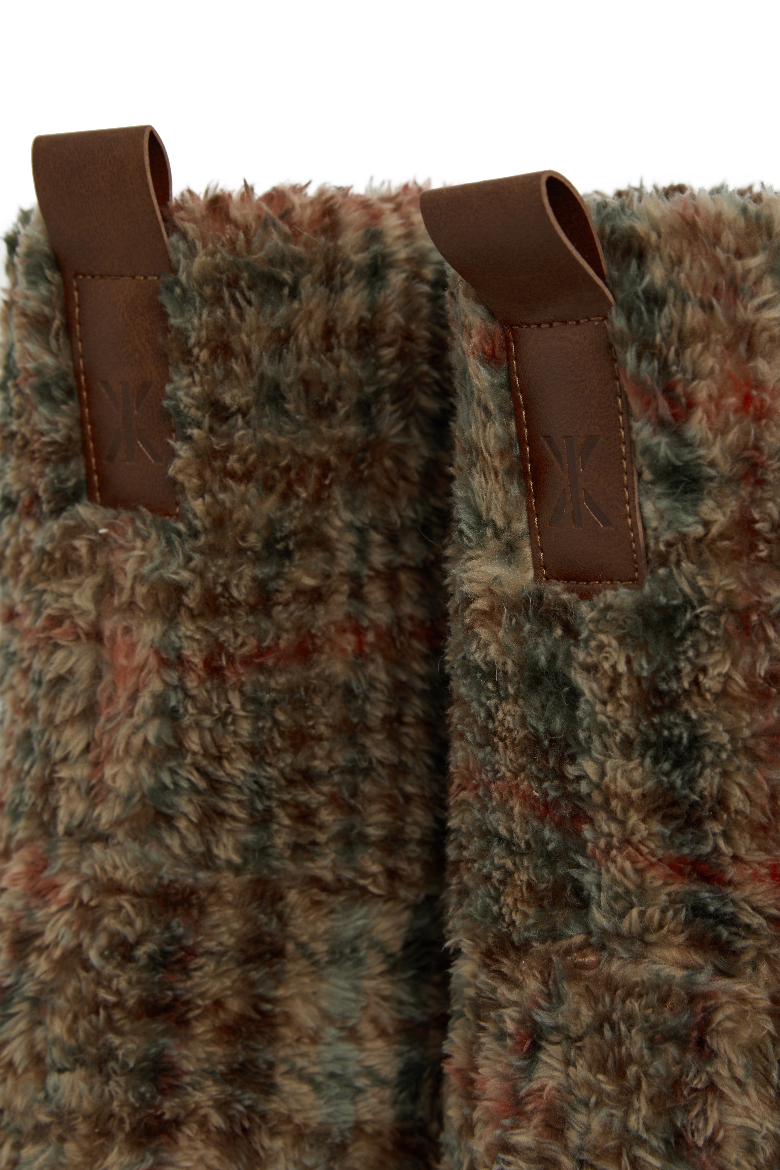 Puppy Slippers Brown Check