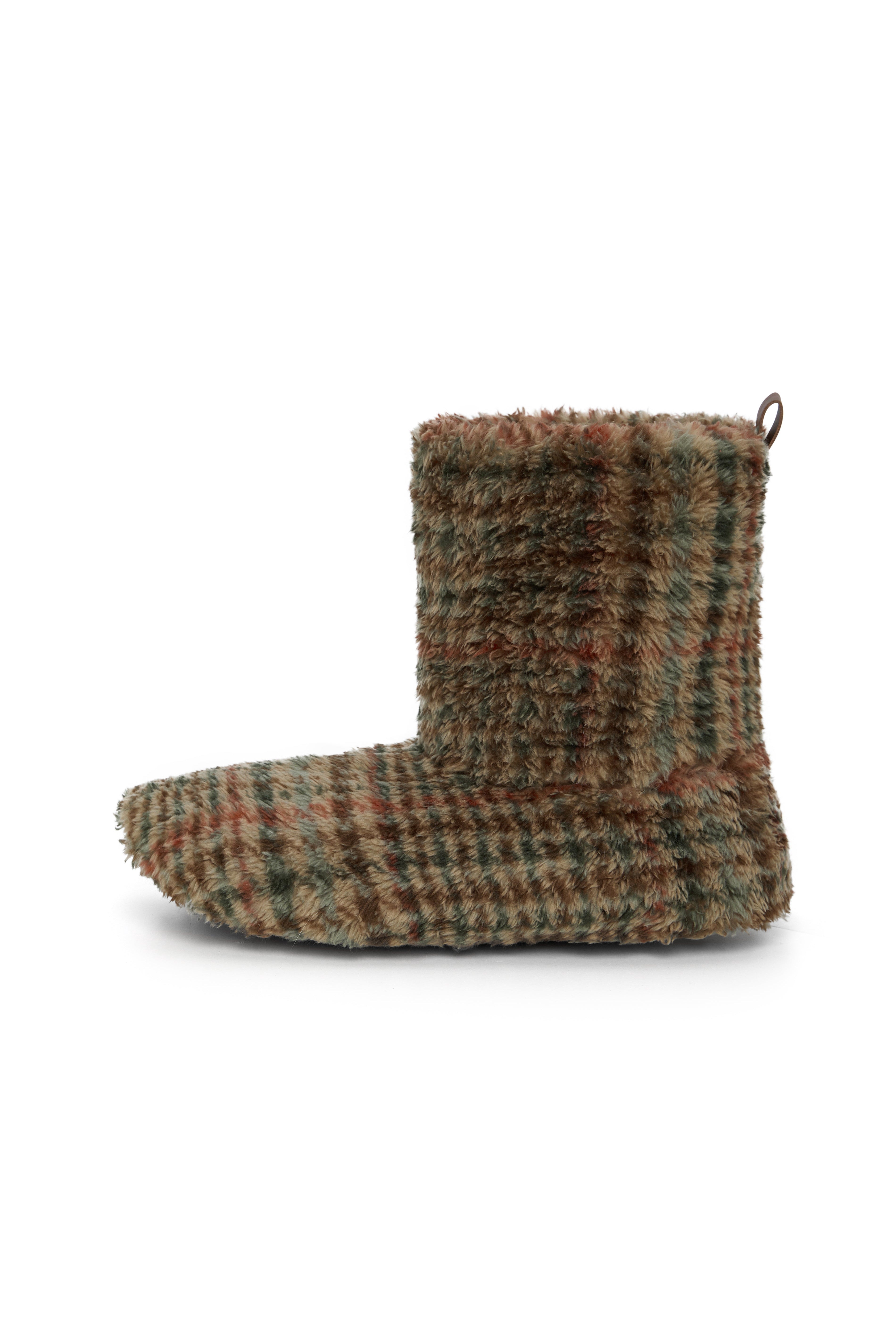 Puppy Slippers Brown Check