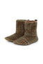 Puppy Slippers Brown Check