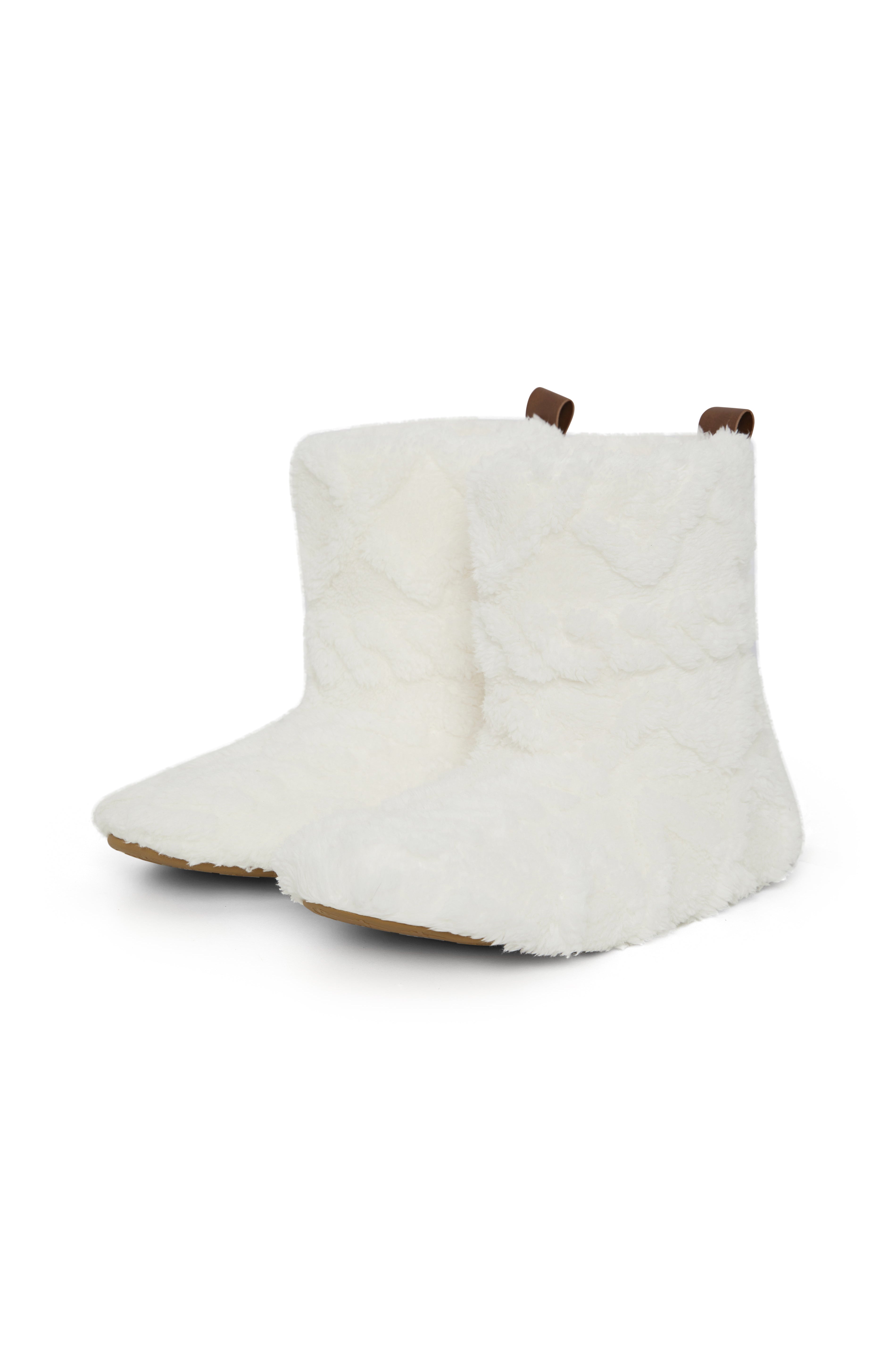 Puppy Cable Slippers Off White