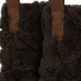 Puppy Cable Slippers Dark Brown