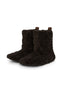 Puppy Cable Slippers Dark Brown